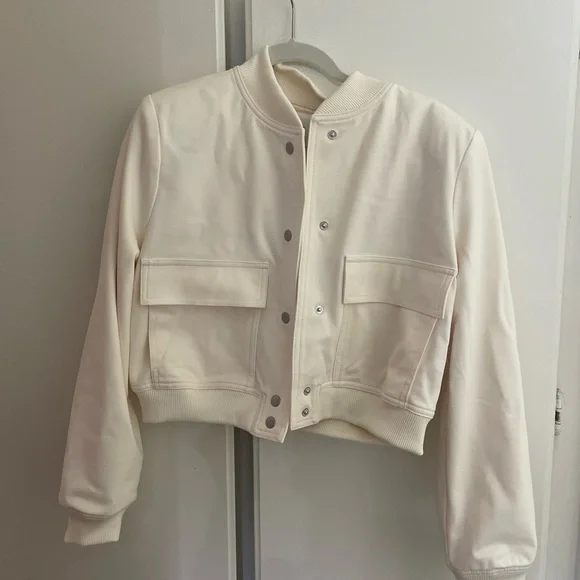 NWT Kut from the Kloth Cream Bomber Jacket - Picture 2 of 6
